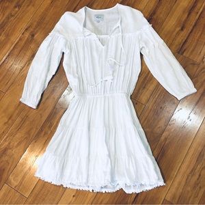 RAILS linen bride gauzy gauze boho prairie dress beach cottage core whit…